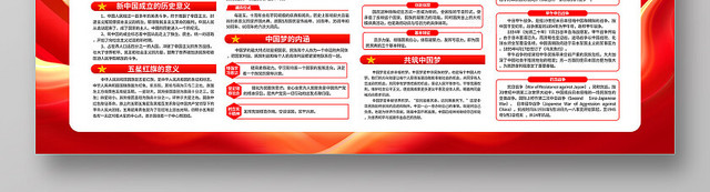 红色大气盛世华诞举国同庆国庆节展板宣传栏